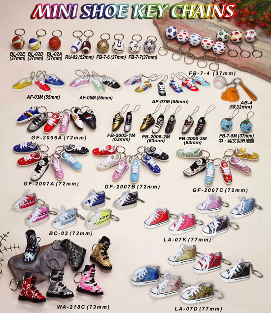 mini shoes keychains